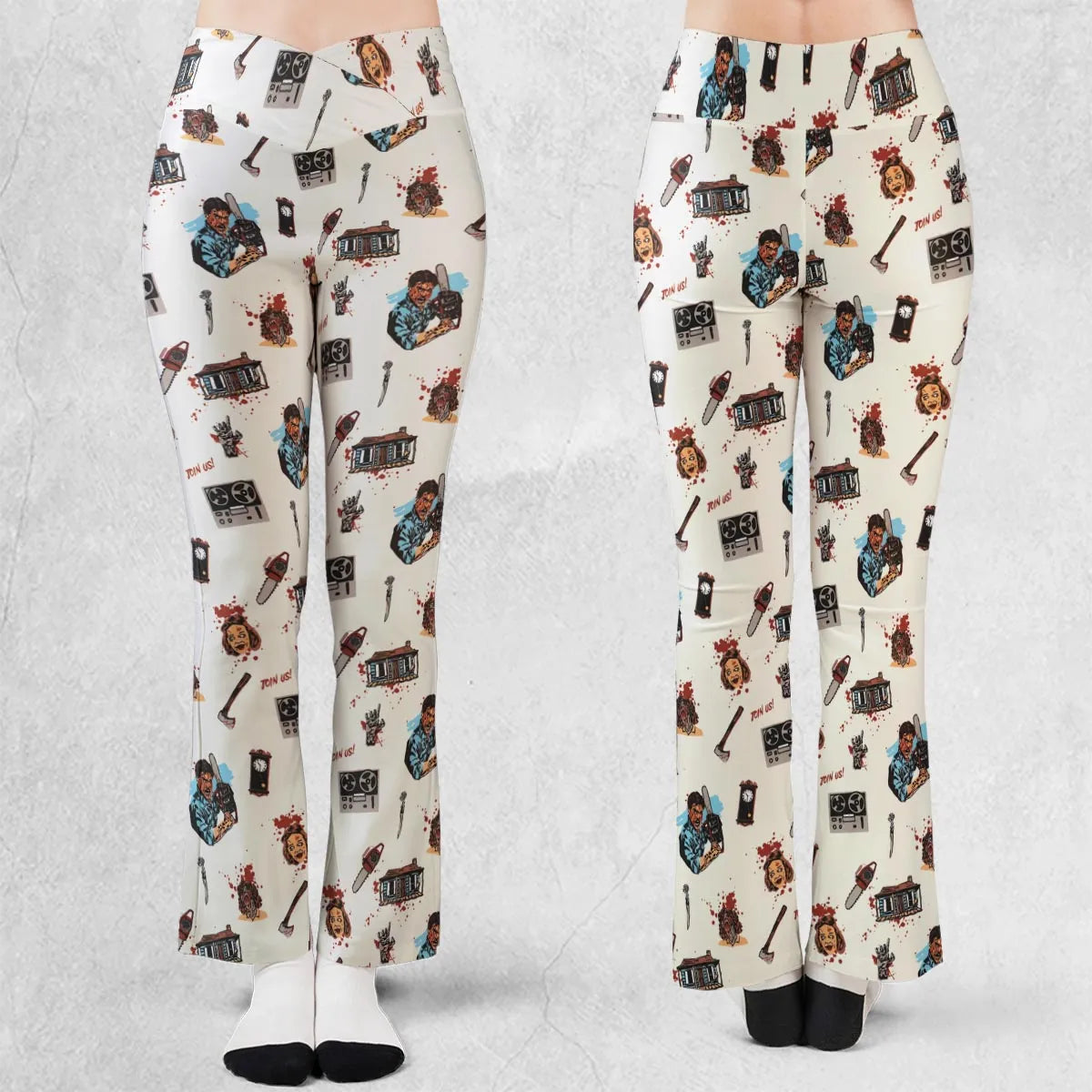 Supernatural Horror Evil Dead Halloween Flare Leggings