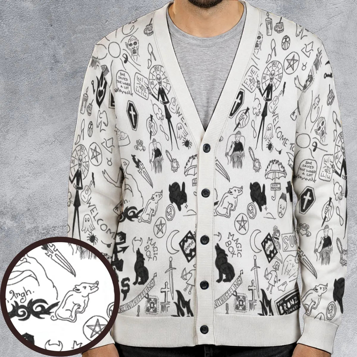 Buffy The Vampire Slayer Pattern Cardigan