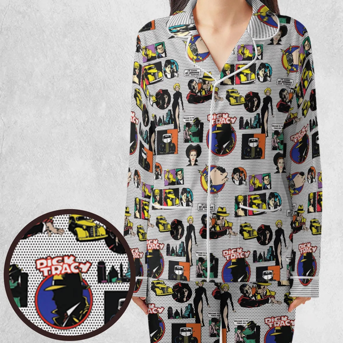 Vintage 90s Dick Tracy Pajamas Set