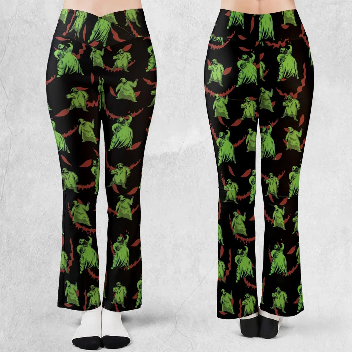 Oogie Boogie Pattern Flare Leggings