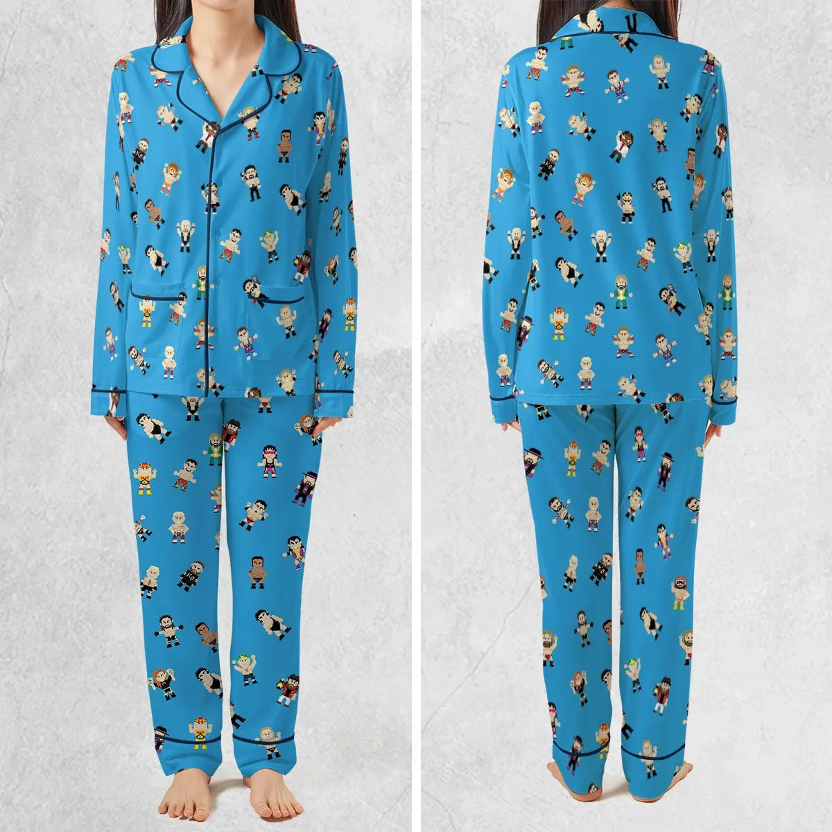 8-Bit Wrestlers Pajamas Set