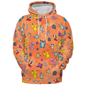 Pokemon Character Scatter All-over Print Hoodie