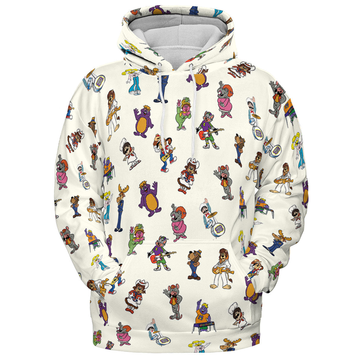 80s Pizza Time Theater Chuck E Cheese All-over Print Hoodie