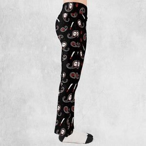 Jason Voorhees Friday The 13th Pattern Flare Leggings