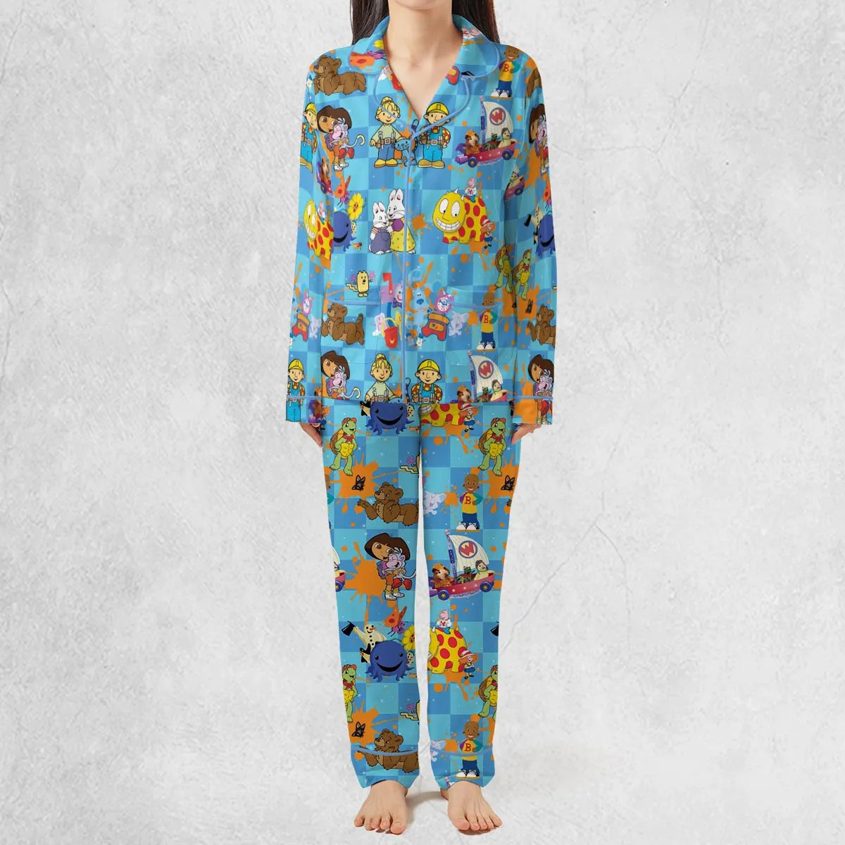 90s cartoon Nostalgic Pajamas Set