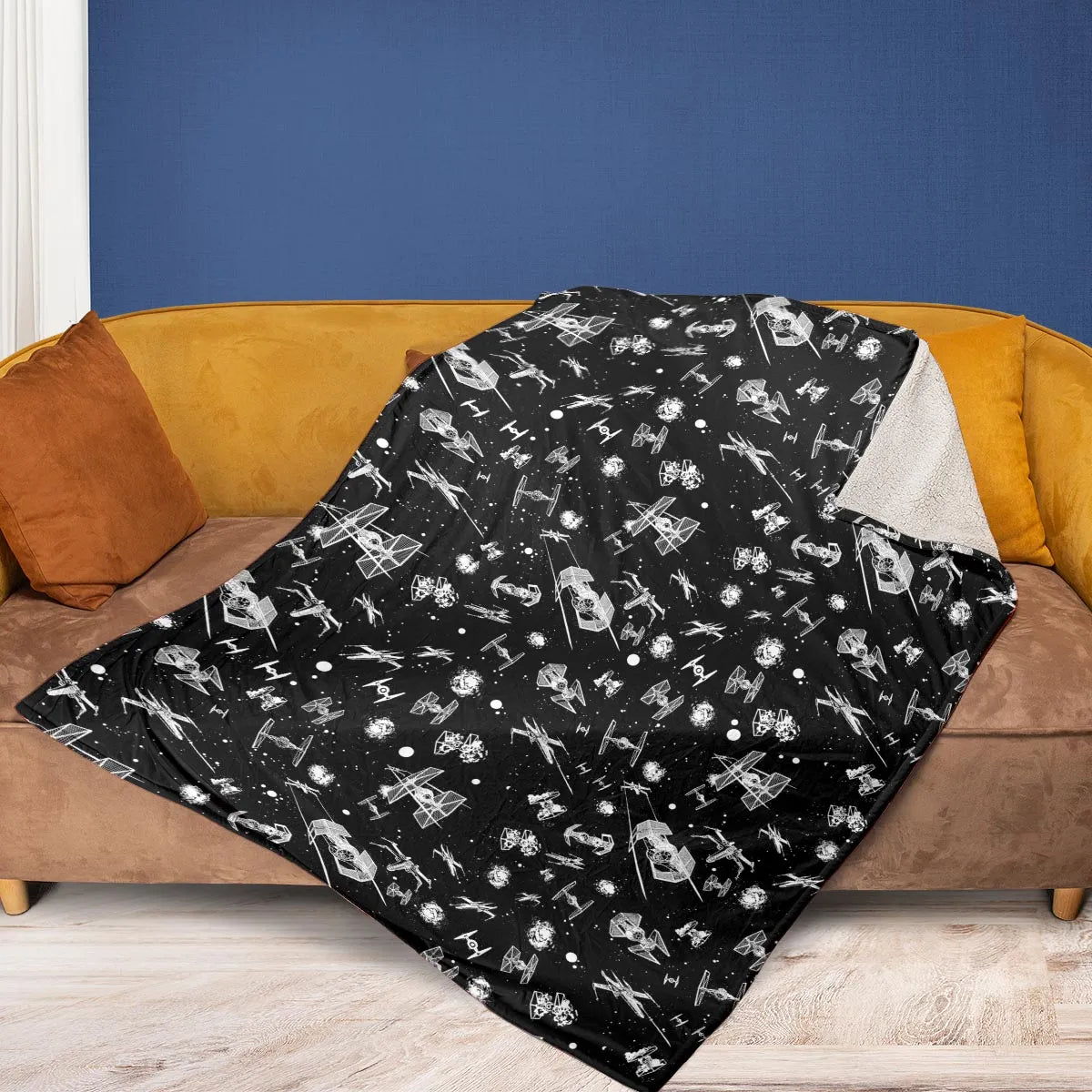 Space Ship Battle Star Wars Fleece Blanket