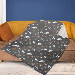 Menagerie Appa Sky Bison Momo Naga Pabu Avartar The Last Airbender Fleece Blanket