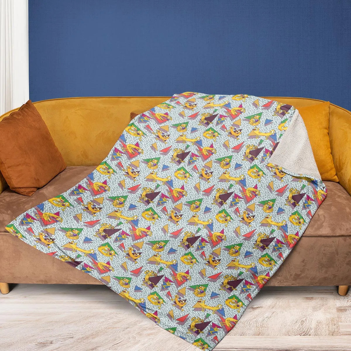 Catdog 90s Cartoon Pattern Fleece Blanket