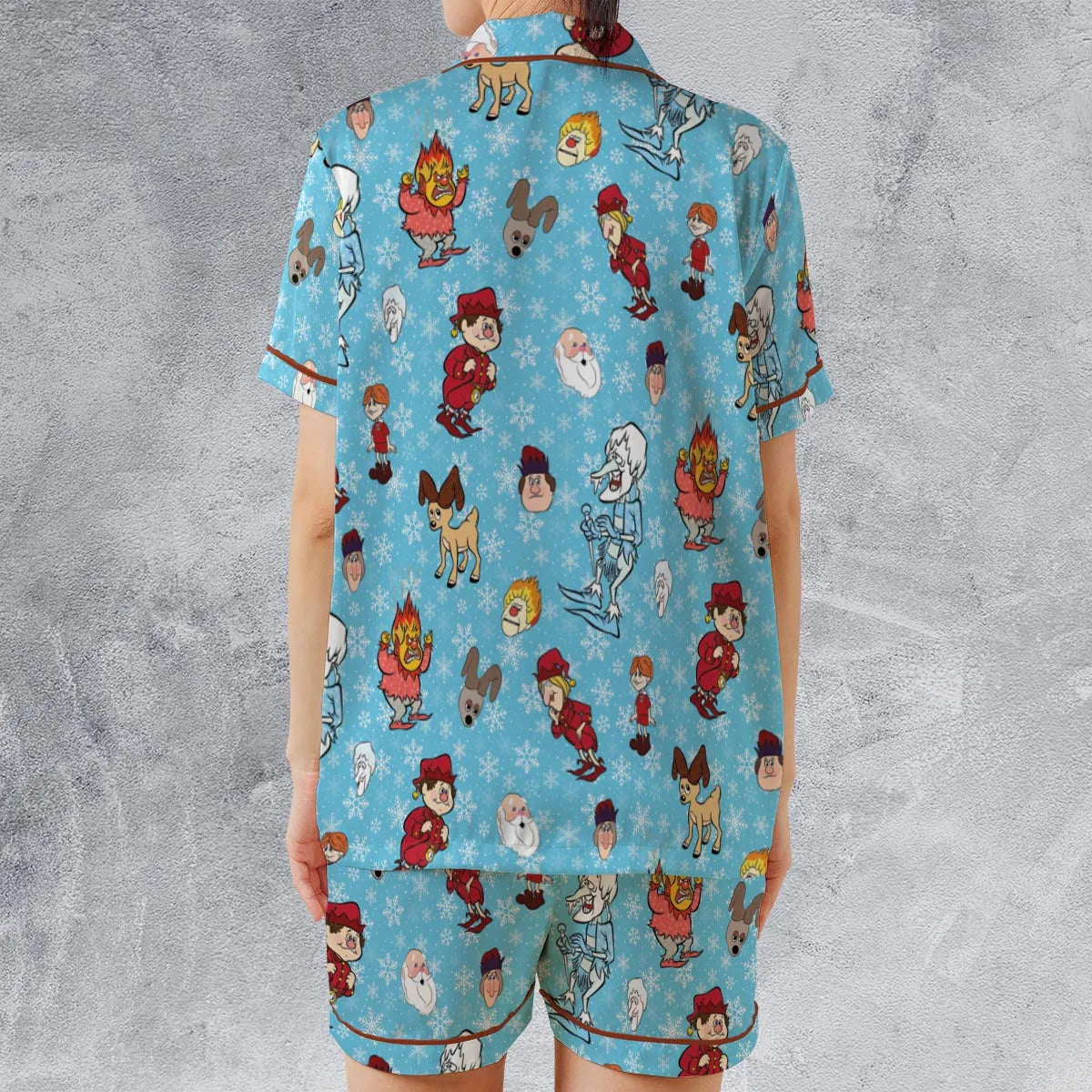 A Miser Brothers The Year Without a Santa Claus Satin Short-Sleeve Pajamas Set