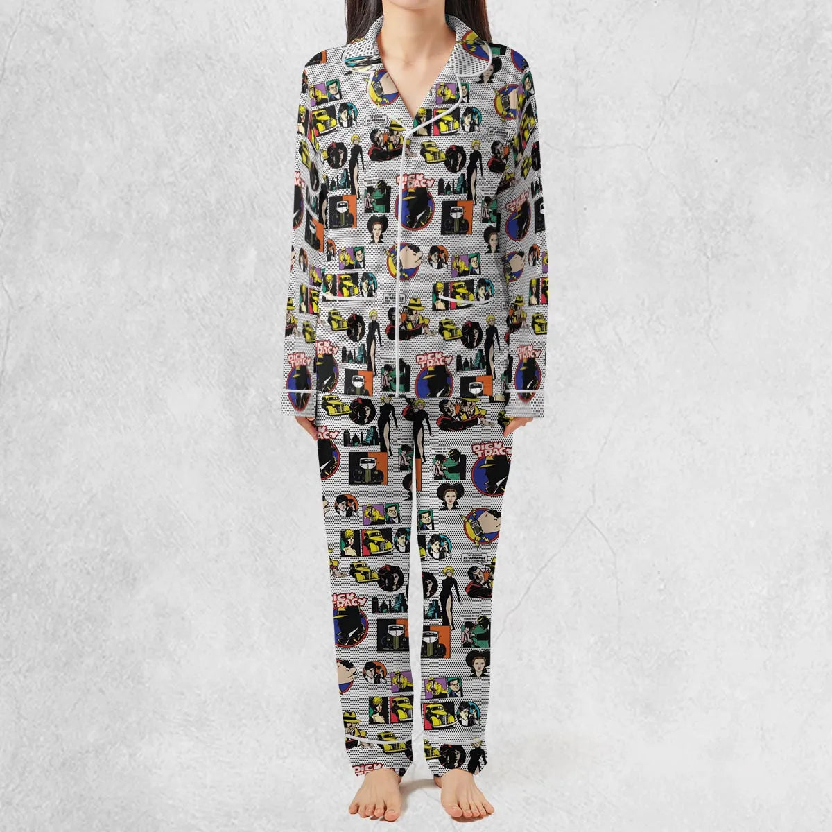 Vintage 90s Dick Tracy Pajamas Set