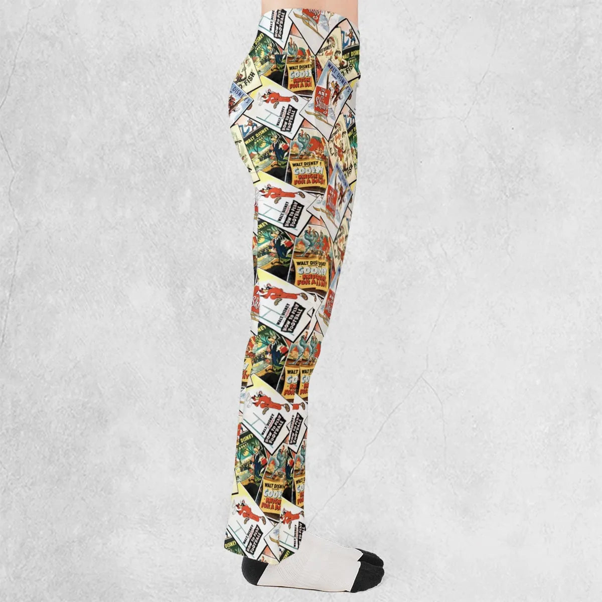 Goofy Vintage Posters Flare Leggings