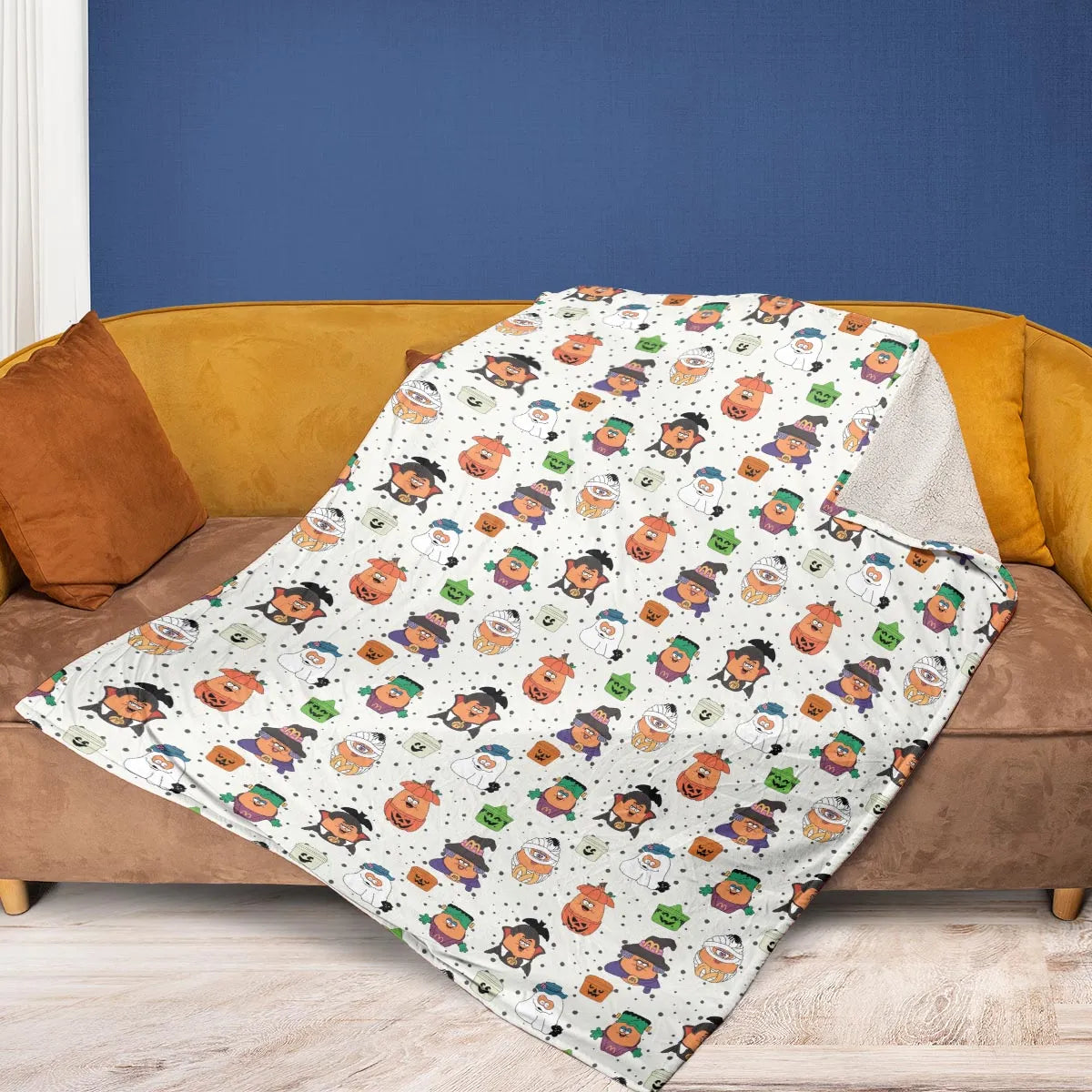 Memorable Friends McNugget Buddies Mcdonalds 1992 Fleece Blanket