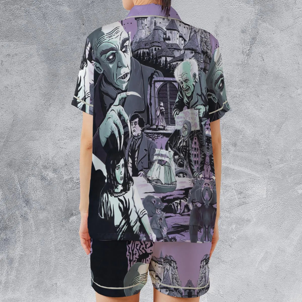 Nosferatu: A Symphony of Horror Satin Short-Sleeve Pajamas Set