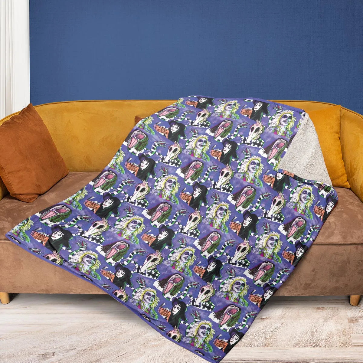 Beetle and Crew Beetlejuice Fleece Blanket
