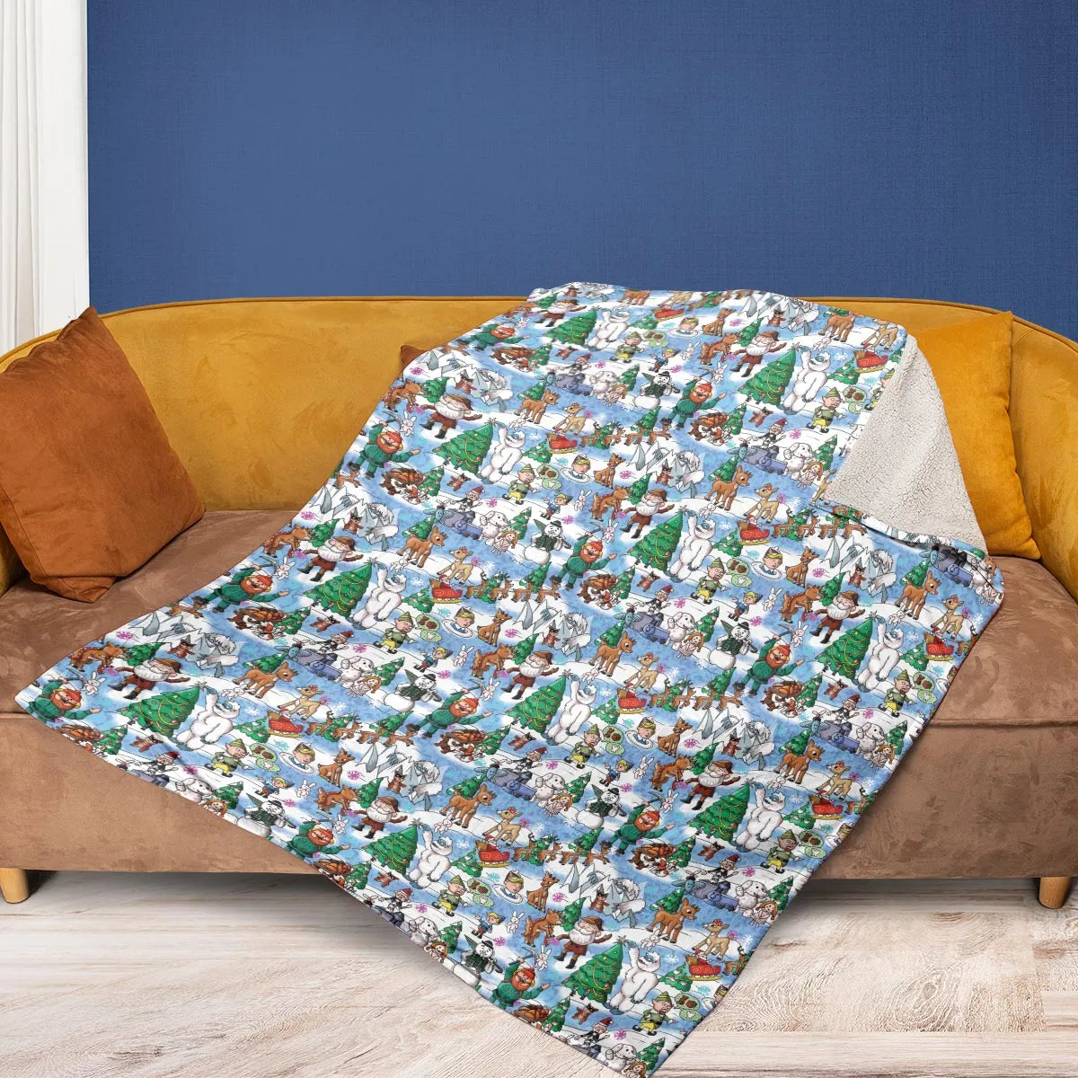 Snowland Rudolph the Red-Nosed Reindeer Fleece Blanket