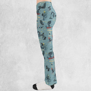 Paranormal Creatures Flare Leggings