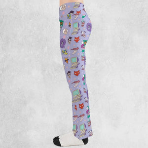 Courage the Cowardly Dog Characters Pattern Flare Leggings