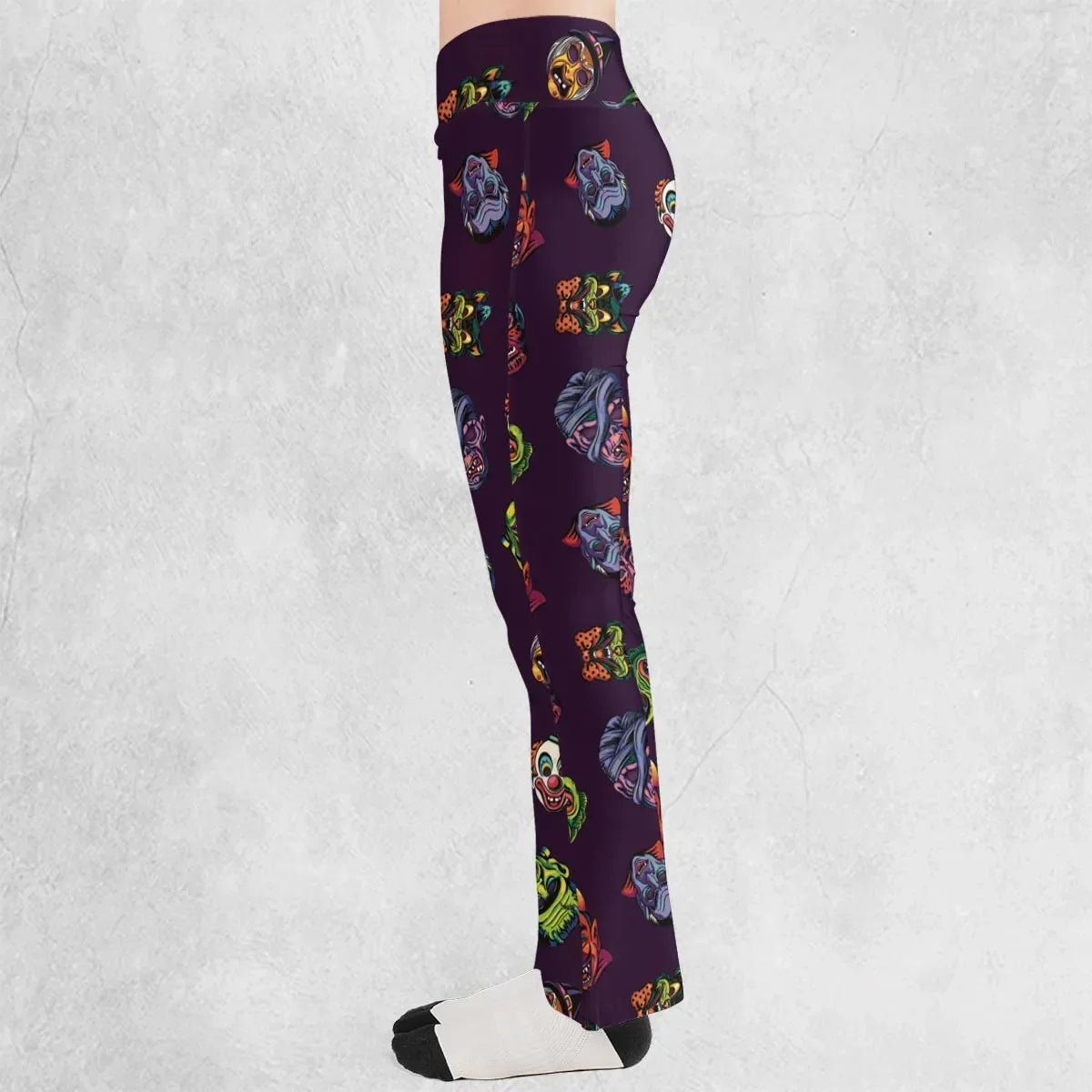 Beast Mode On Monster Masks Flare Leggings