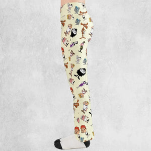 60s The Adventures Of Rocky And Bullwinkle and Friends Flare Leggings
