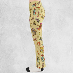 Fraggle Rock Characters Flare Leggings