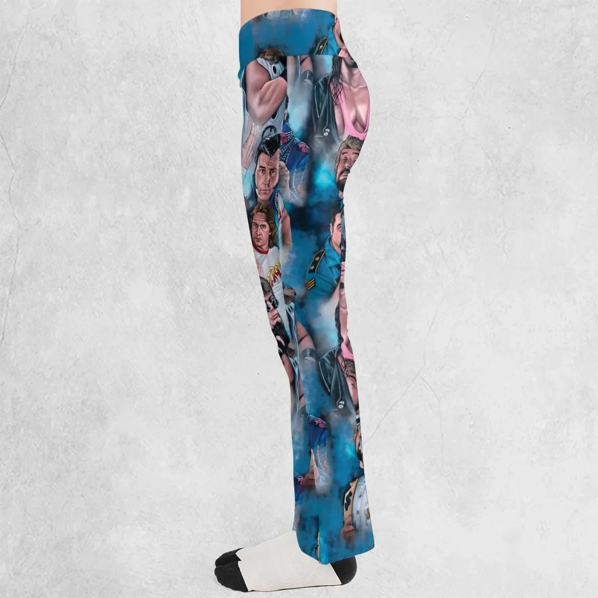 90s Wrestlers Flare Leggings