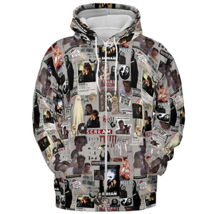 Crime Scene Scream Aesthetic Pattern All-over Print Hoodie