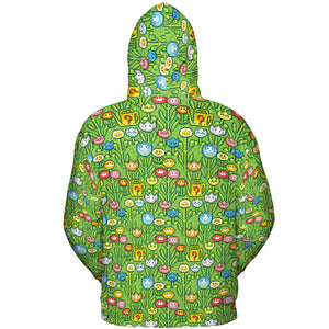 8bit Flower Garden Super Mario Pattern All-over Print Hoodie