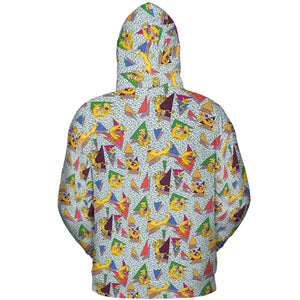 Catdog 90s Cartoon Pattern All-over Print Hoodie