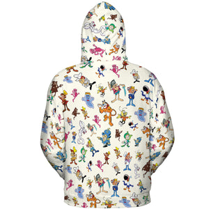 80s 90s Commercial Mascot Cereal All-over Print Hoodie