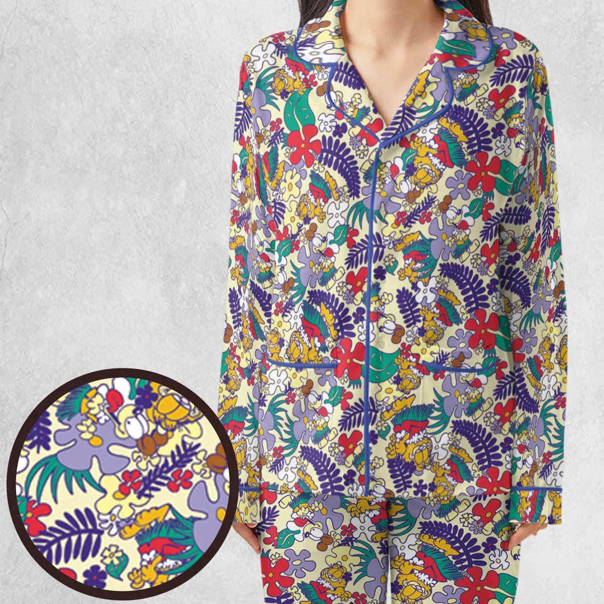 Aloha Garfield And Odie Pajamas Set