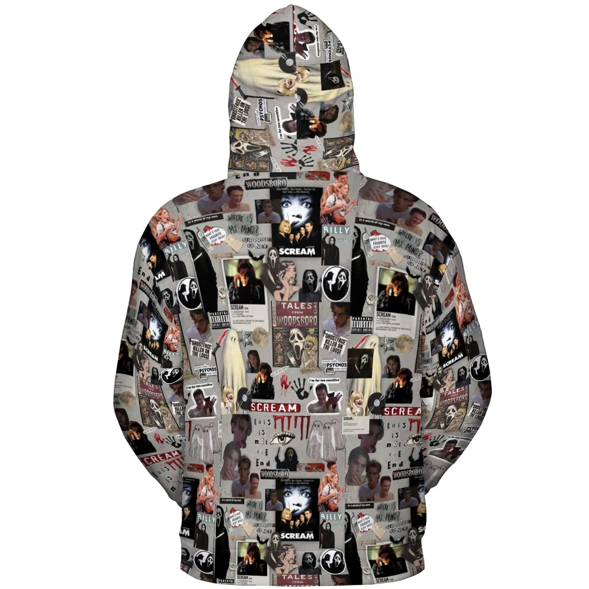 Crime Scene Scream Aesthetic Pattern All-over Print Hoodie