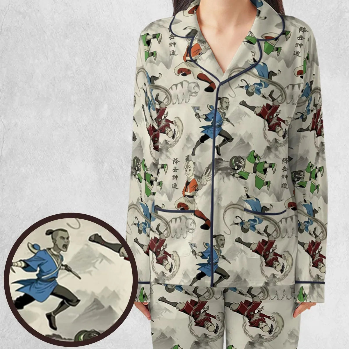 Aang Katara Toph Beifong Sokka Avatar The Last Airbender Pajamas Set