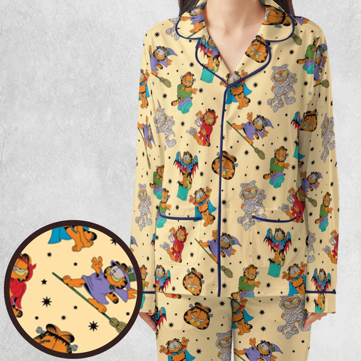 Nostalgic Cat Garfield's Halloween Adventure Pajamas Set
