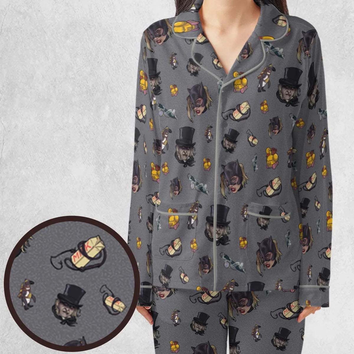 90s Returns Penguin and Catwoman Pajamas Set