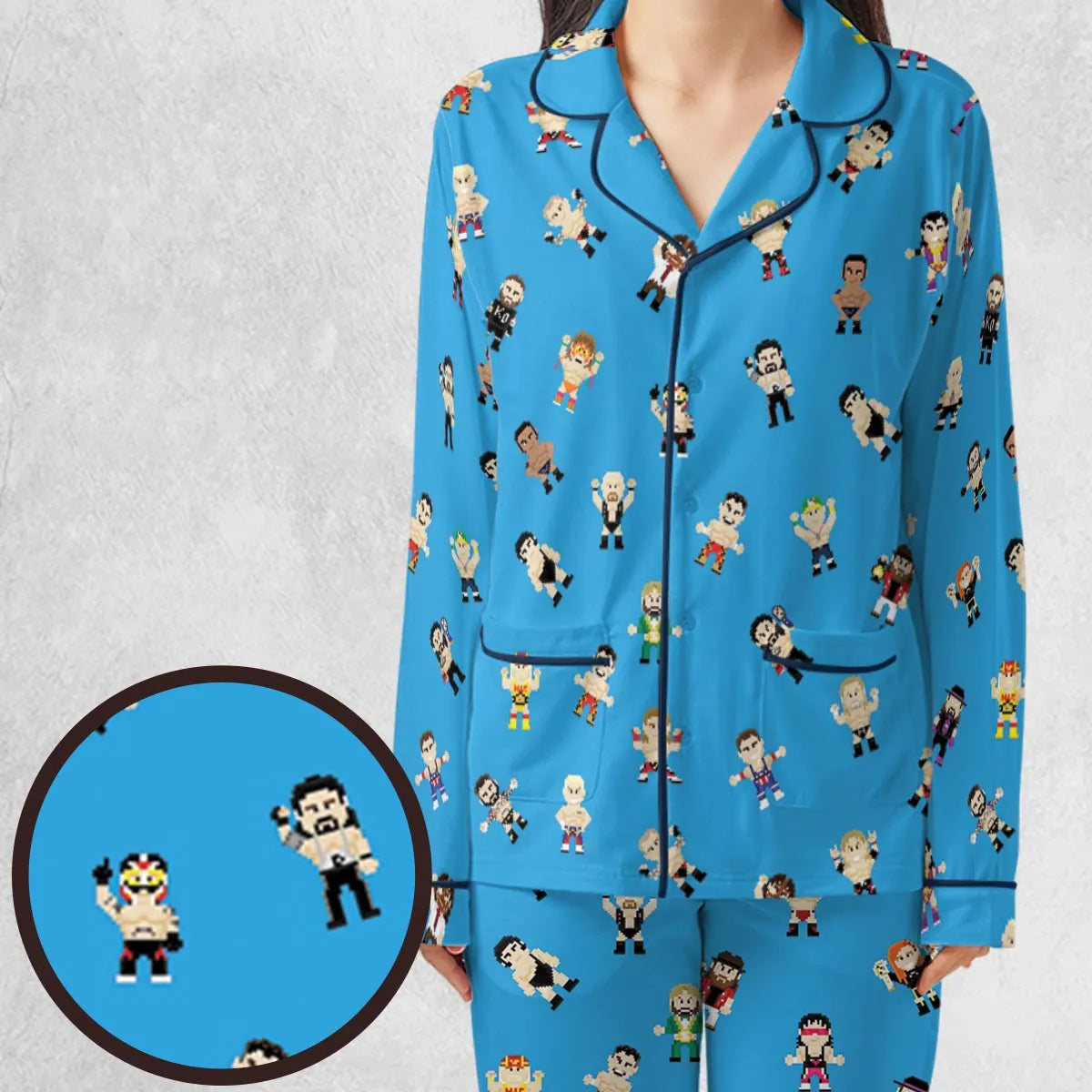 8-Bit Wrestlers Pajamas Set