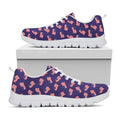 4th of July American Flag Pattern Print White Running Shoes