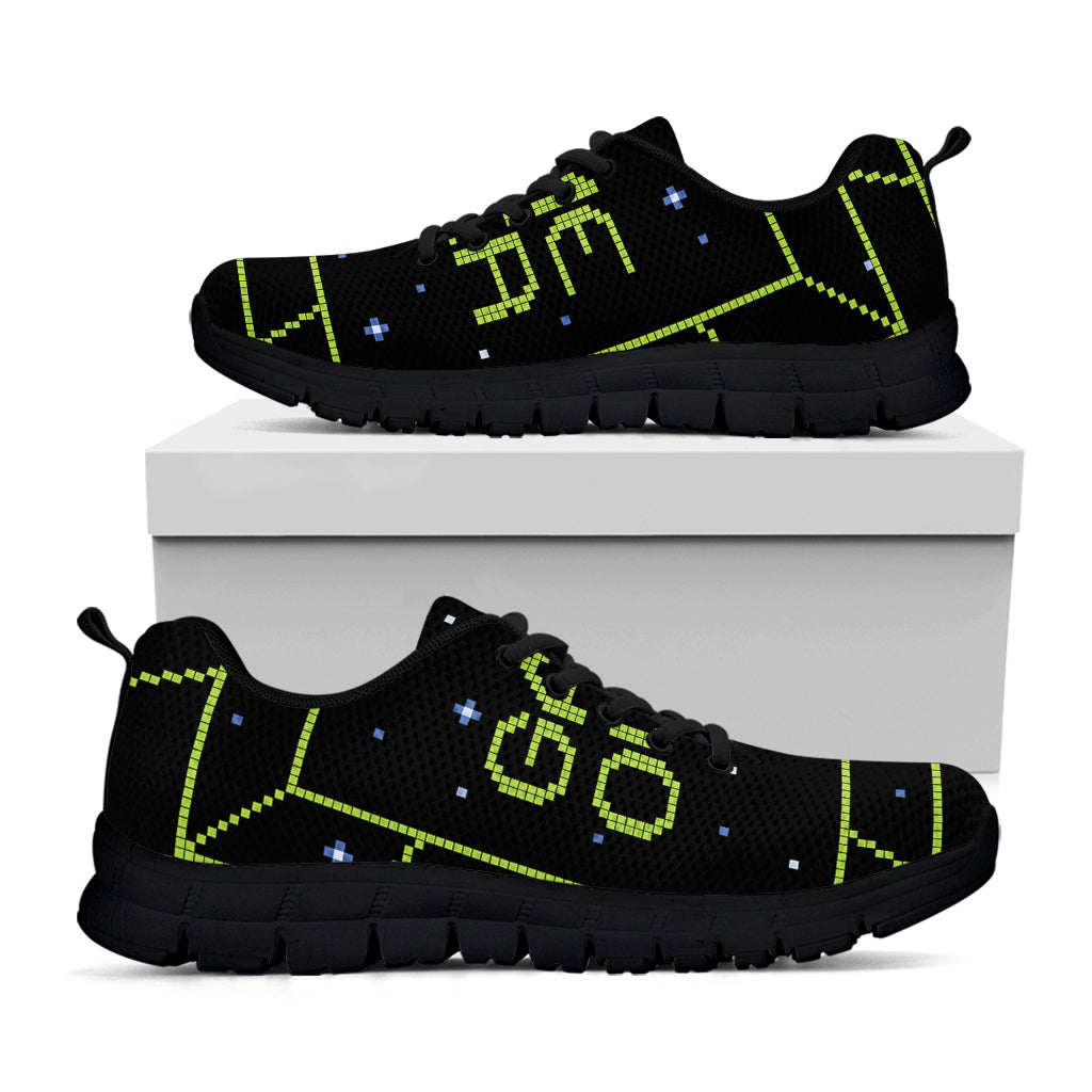 8-Bit Game Over Print Black Running Shoes