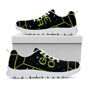 8-Bit Game Over Print White Running Shoes