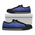 8-Bit Pixel Digital Landscape Print Black Low Top Sneakers