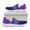 8-Bit Pixel Digital Landscape Print White Running Shoes