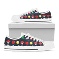 8-Bit Pixel Game Items Print White Low Top Sneakers