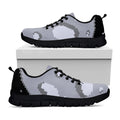 8-Bit Pixel Moon Print Black Running Shoes