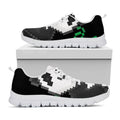 8-Bit Pixel Panda Print White Running Shoes