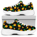 8-Bit Pixel Pineapple Print White Chunky Shoes