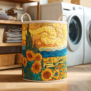 Amber Horizon Quilted Laundry Basket Ideal Gift For Mom
