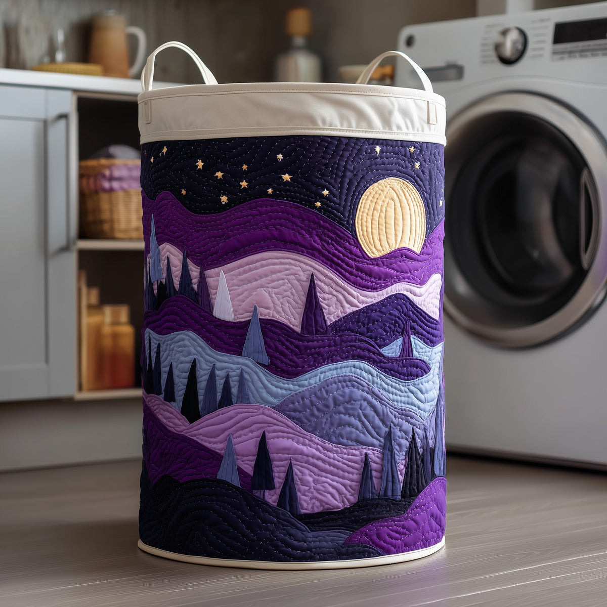 Amethyst Forest Quilted Laundry Basket Valentine’s Day Merch Gift