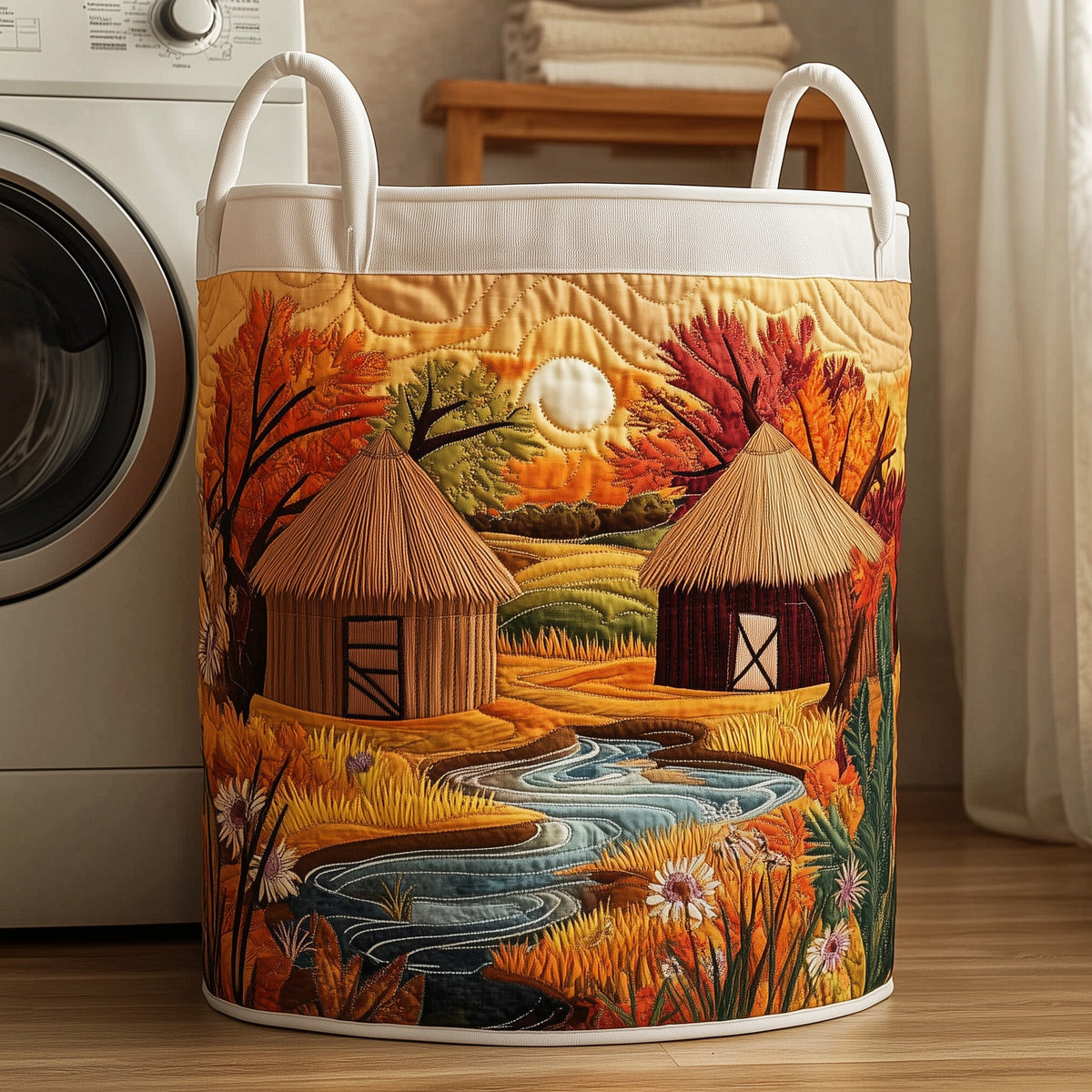 Ancestral Grounds Quilted Laundry Basket Thoughtful Housewarming Gift