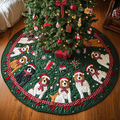 Australian Shepard Holiday Joy Christmas Quilted Tree Skirt Unique Holiday Gift Merch for Family Homes
