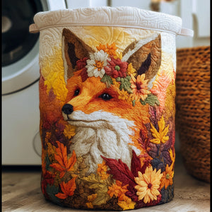 Autumn Fox Quilted Laundry Basket Valentine’s Day Merch Gift
