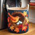 Autumn Nest Quilted Laundry Basket Merch For Mom